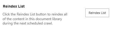 Reindex List when pages not appearing