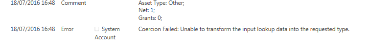 coercion error Coercion Error