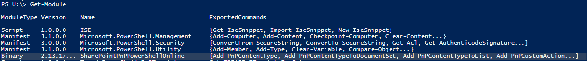 getmodule Office 365 - Office Dev PnP PowerShell - Mixing up releases