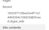 recentwikilist Office 365 - Microsoft Teams - a look under the hood of the wiki pages