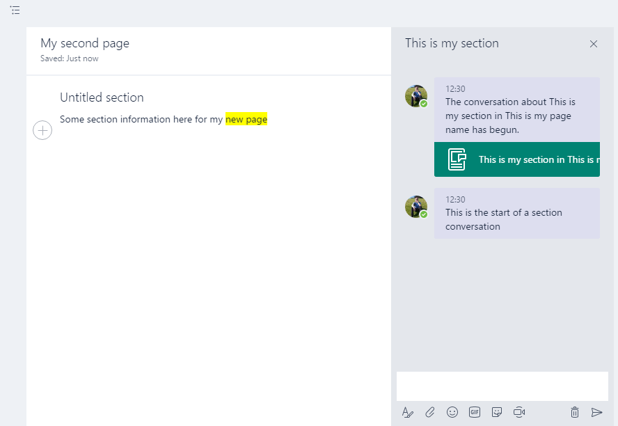second page Office 365 - Microsoft Teams - a look under the hood of the wiki pages