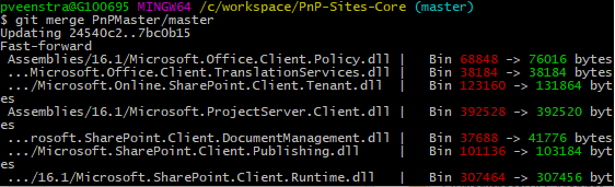 merge SharePoint - PnP - Github - This branch is 245 commits behind SharePoint:master.