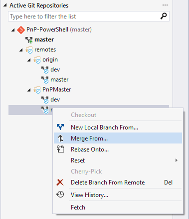 mergeform SharePoint - PnP - Github - This branch is 245 commits behind SharePoint:master.