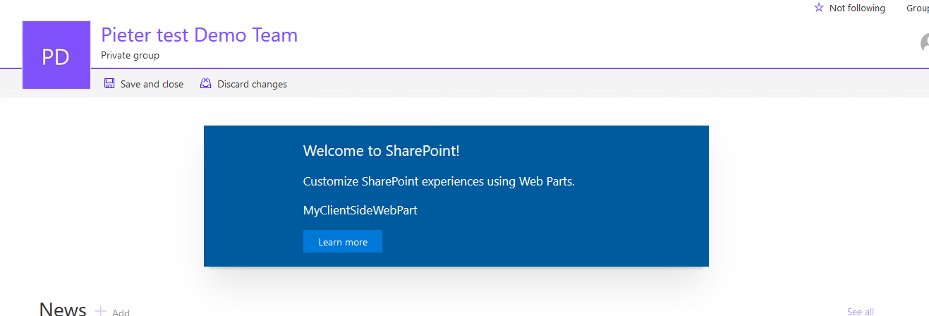 webpartnicely Office 365 - SharePoint - SPFx - There was a network problem
