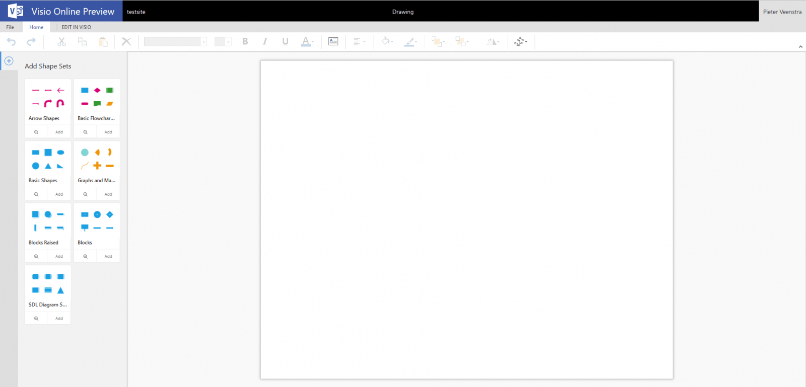 vopreview Office 365 - Visio Online available