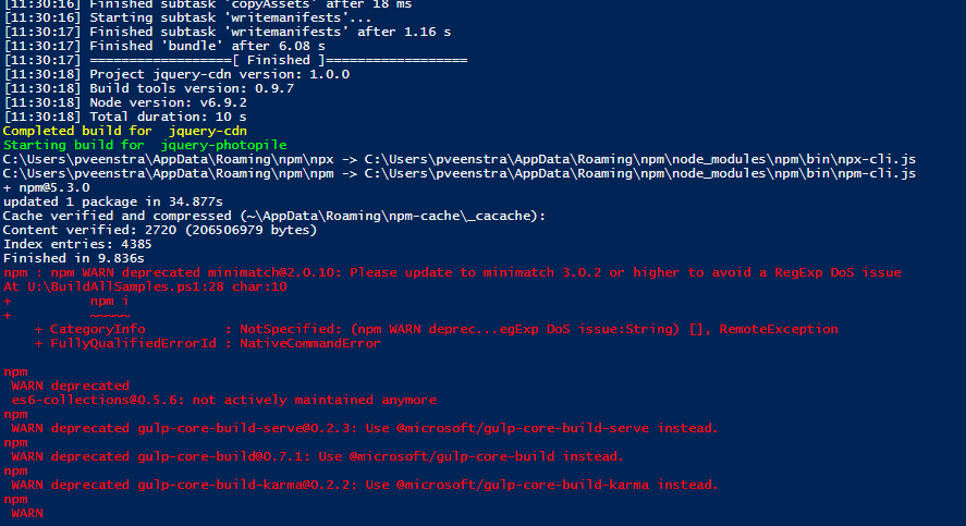 Office 365 - SPFx - make all the samples work