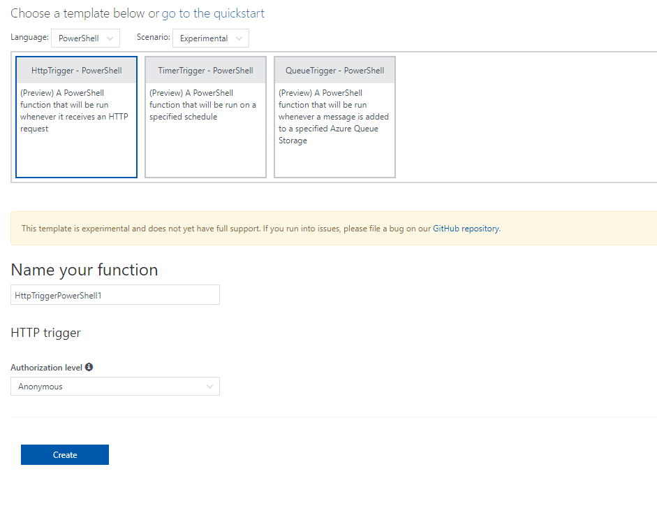 ano1 Azure Function Apps - SharePoint lists - Creating web hooks that run PowerShell triggered by item creation