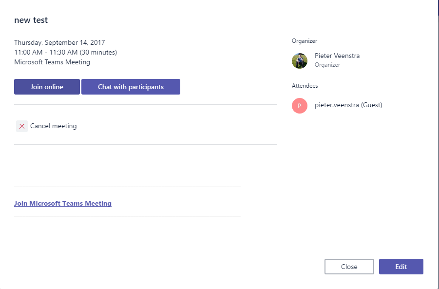 join link Microsoft Teams - Meetings with guest access. Did you get anyone to turn up?