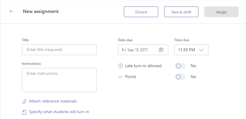 newassignment Microsoft Teams - Assignments with guests