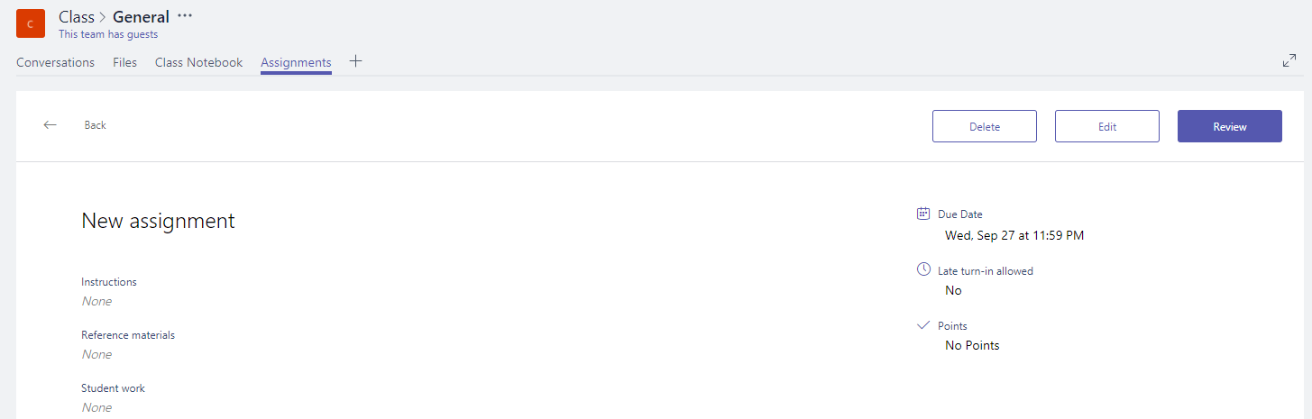 reviewapp Microsoft Teams - Roles, a deep dive through Assignments