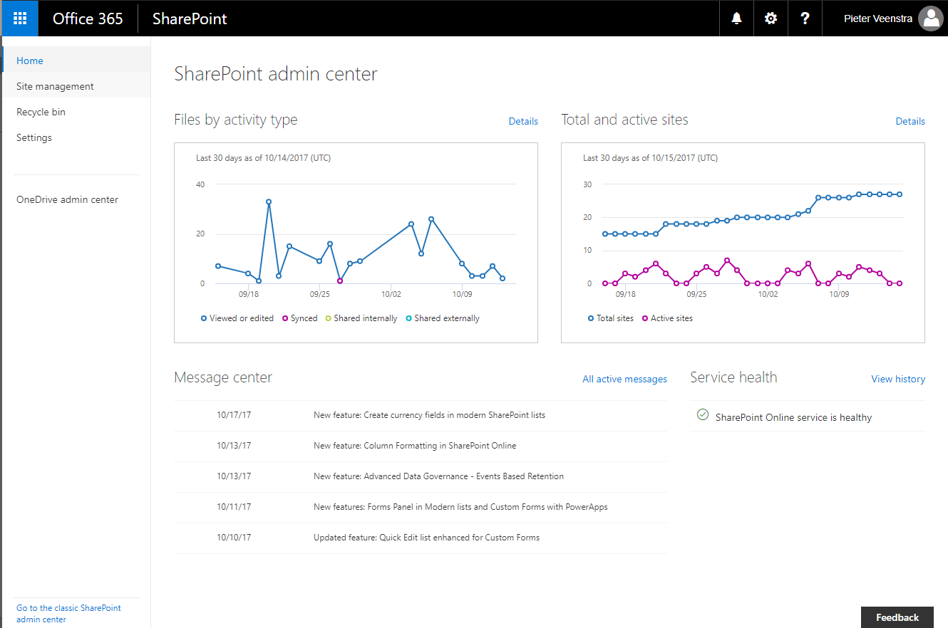 newadmincenter Office 365 - SharePoint Admin Center is changing