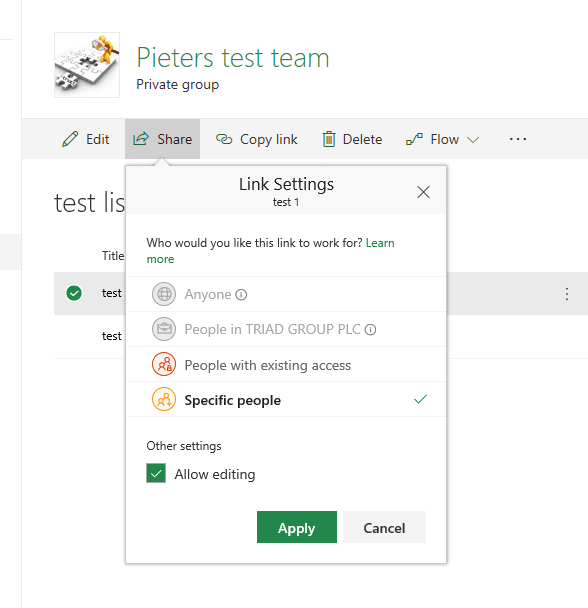 sharelistitem SharePoint Online - Sharing List items vs Documents