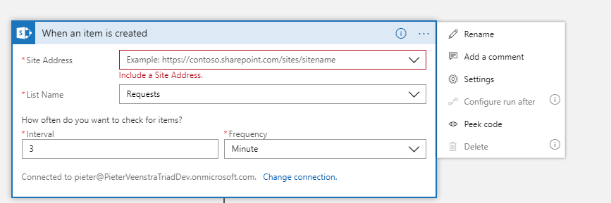triggerazureoptions1 Office 365 - Workflow options - Azure Logic Apps vs Microsoft Flow