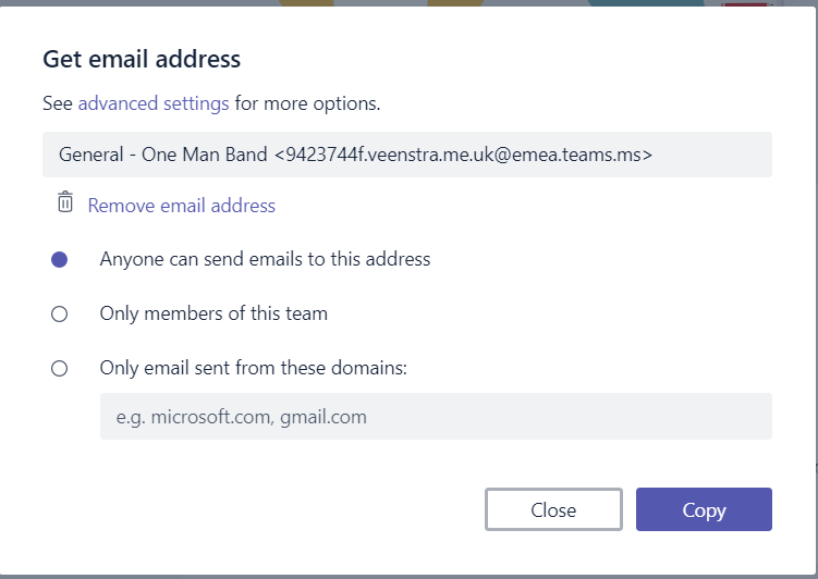 advanced Microsoft Teams - be careful with email links to channels!