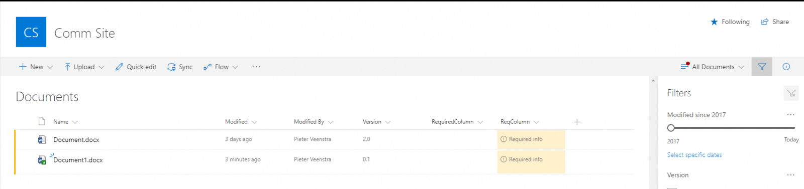 attention SharePoint Online - Required info and Flow, is this really needed?