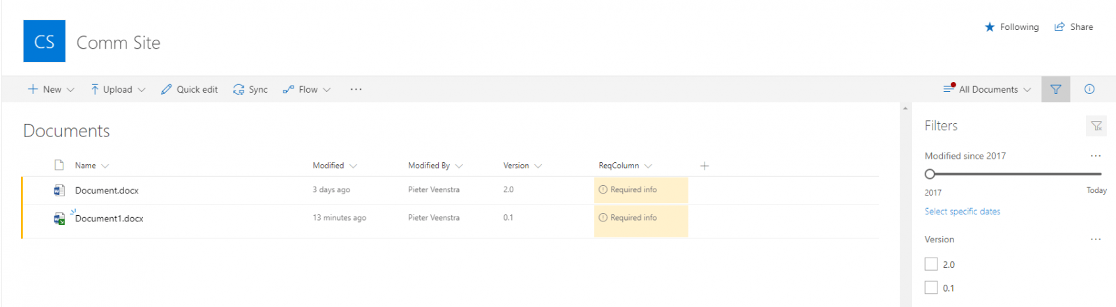 attention1 SharePoint Online - Required info and Flow, is this really needed?