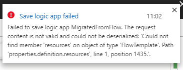 resources Export flows and import them in Azure Logic Apps.