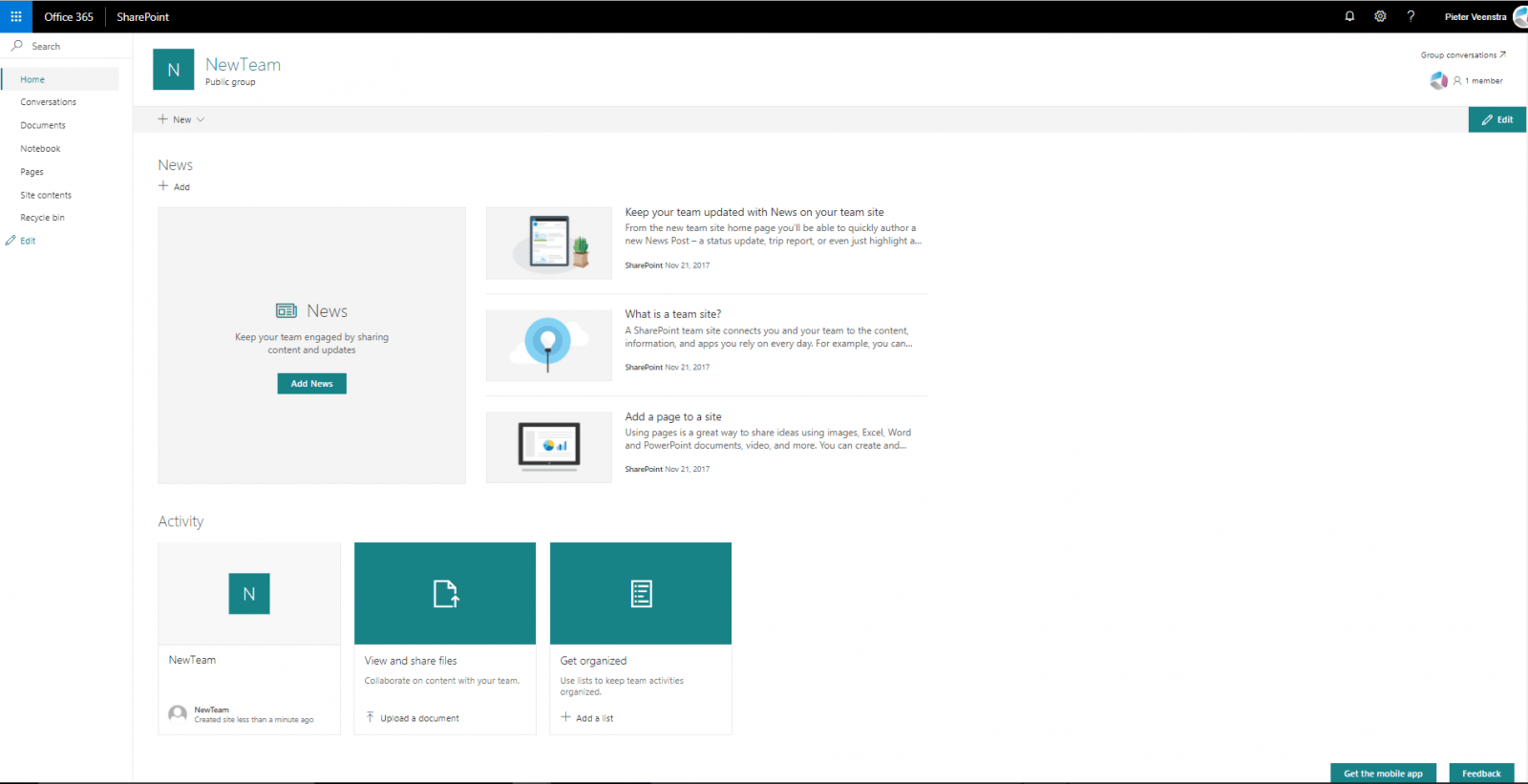 teamsite Office 365 - Updates to team sites, Is Microsoft trying to deliver end solutions or a framework?
