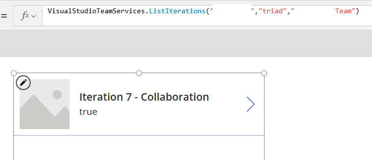 listiterations Microsoft Teams - Integration with Visual Studio Team Services using PowerApps.