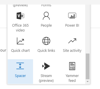 spacer Office 365 - SharePoint Online - How to waste some space on your pages.