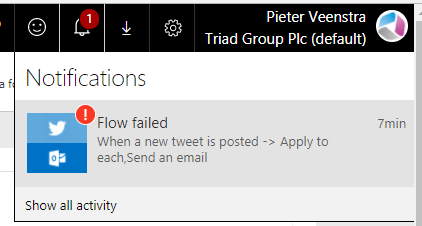 failedflow How reliable is Microsoft Flow?
