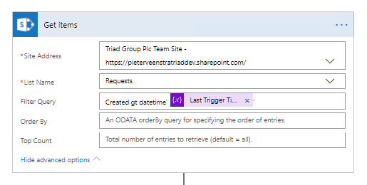 getitems Microsoft Flow - Create a trigger on multiple lists! SharePoint Designer workflows can't do this!