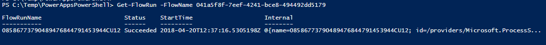 flowrunpowershell Microsoft Flow - use PowerShell to manage your flows