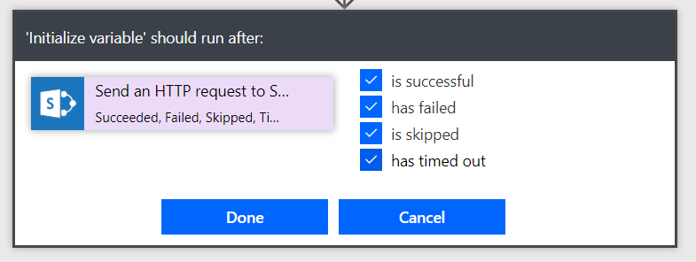 Run after settings