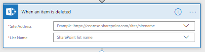 whenitemisdeleted When an item is deleted trigger