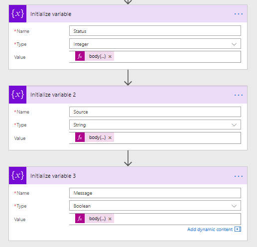 getdetails 3 variables, status, source and message