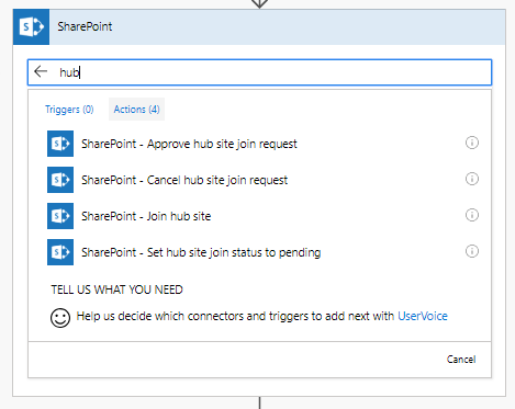 SharePoint hub site actions in Power Automate SharePoint hub site actions in Power Automate