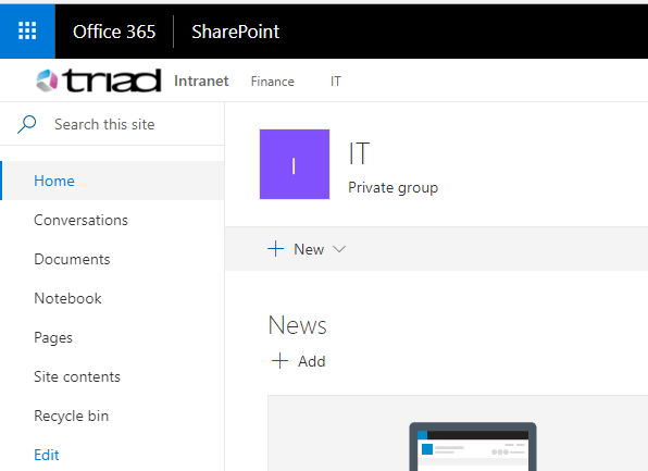 Hubsite created in SharePoint Hubsite created in SharePoint