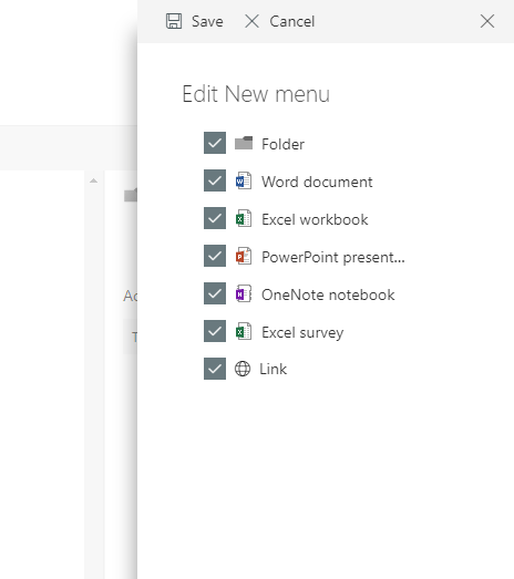 Edit new Menu