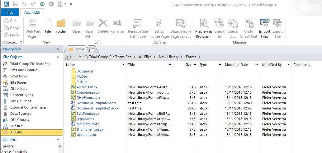 Use SharePoint Designers