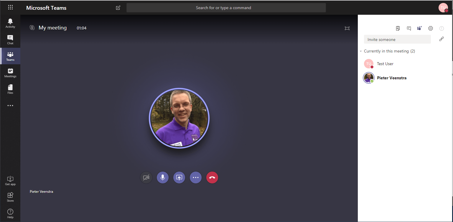 Start a meeting in Microsoft Teams