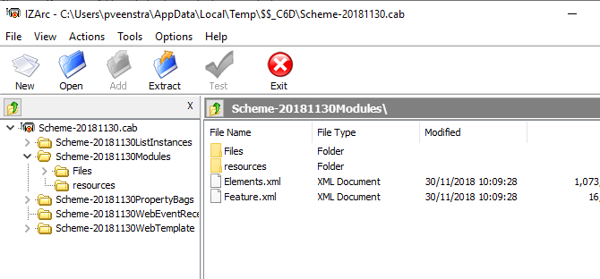 elementsfile Found elements.xml