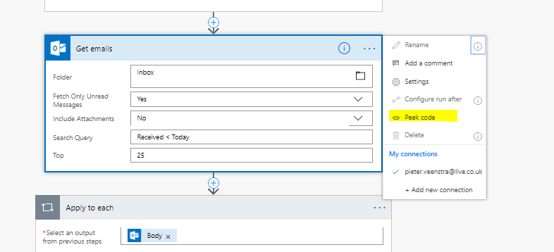Peek code in Flow