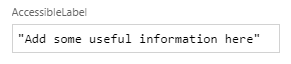 Accessibility label