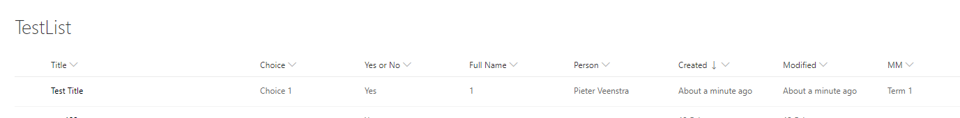 List items in SharePoint