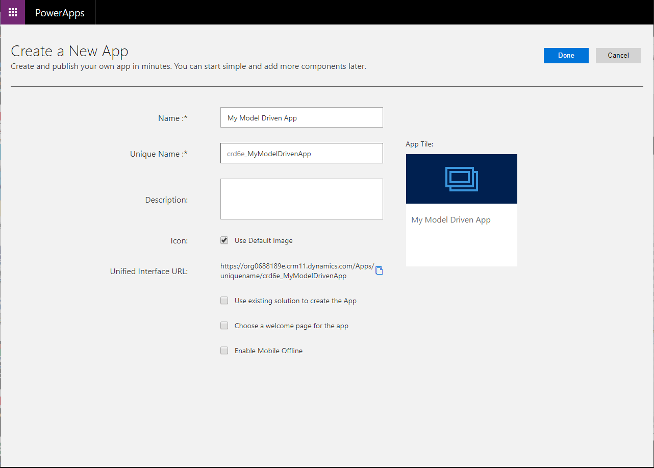 modeldriven Model driven apps