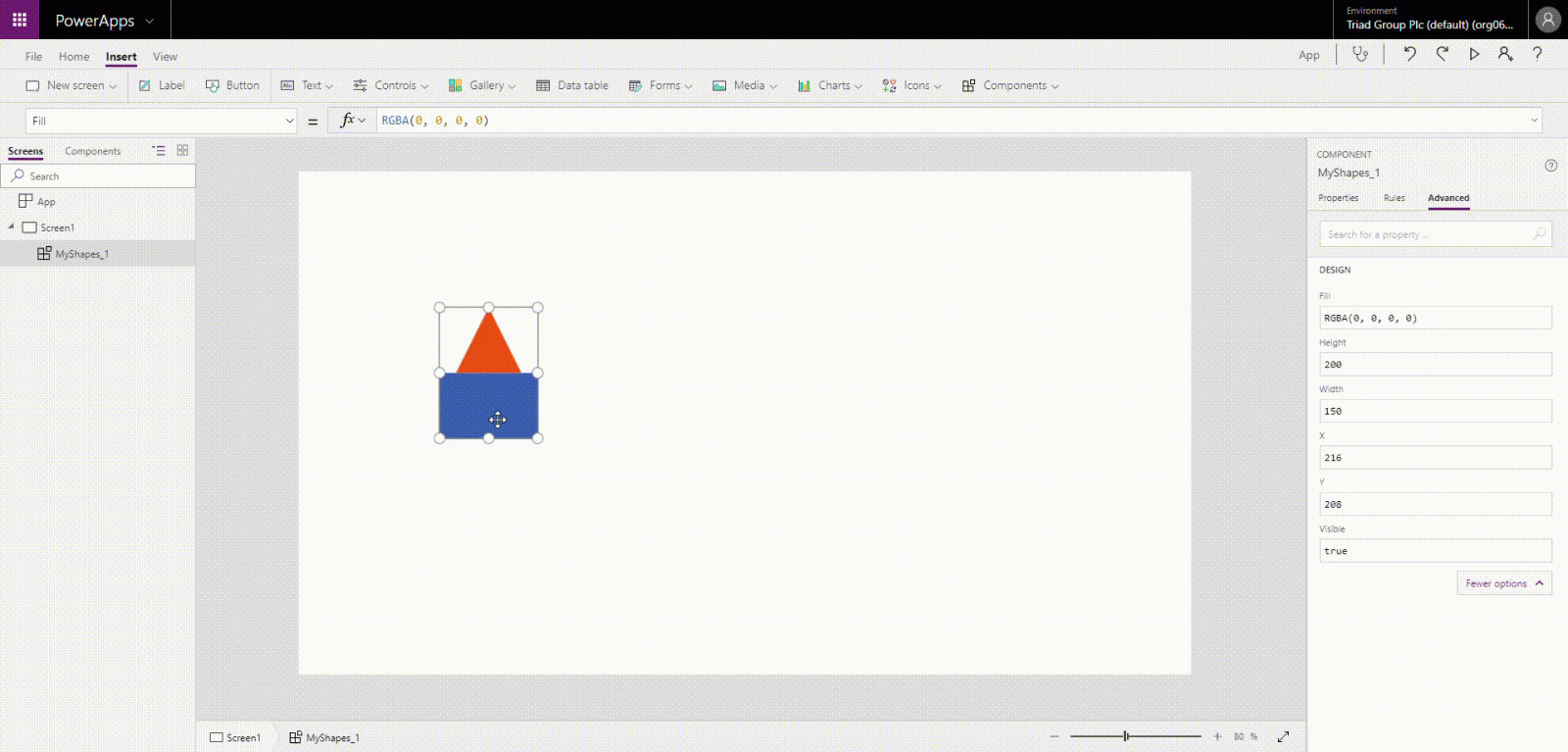 Components moving together