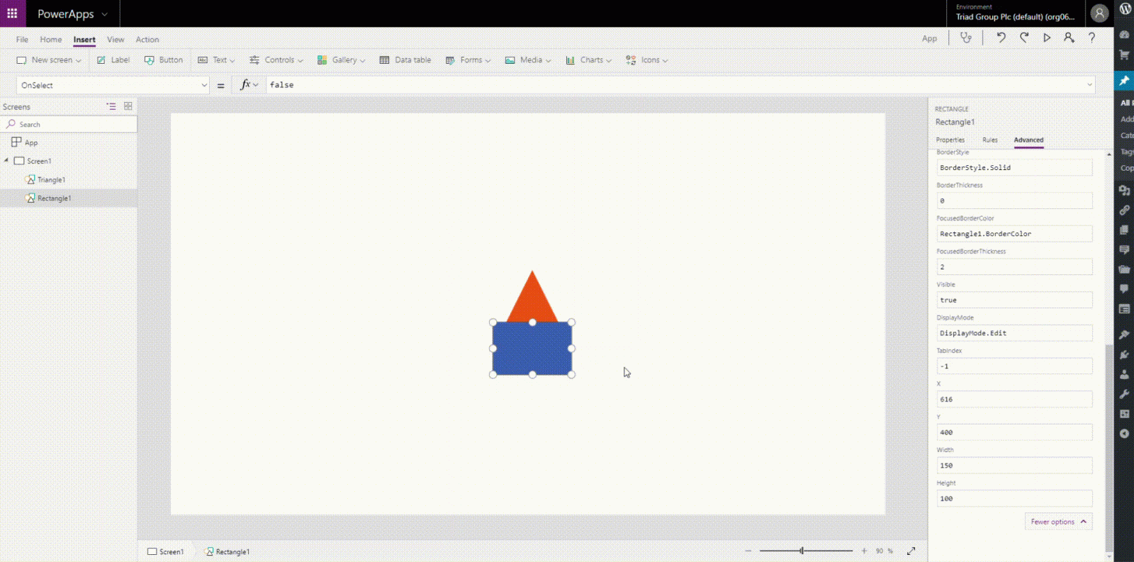 Relative positioning in PowerApps, the options