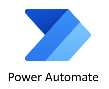 image Power Automate logo featuring a blue arrow design with the text 'Power Automate' below it.