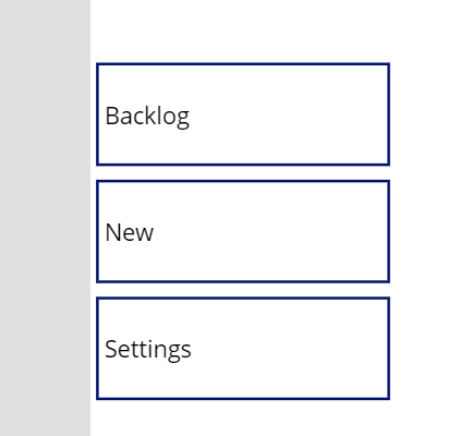 menu Menu in an app