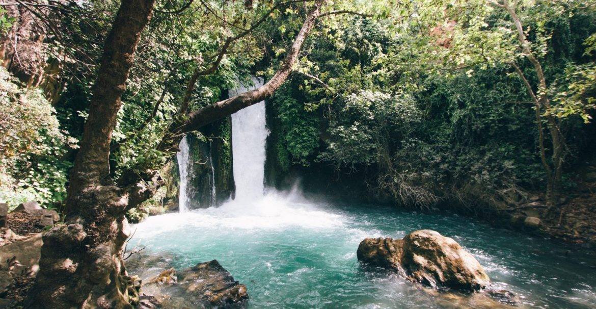 waterfall with flowing water