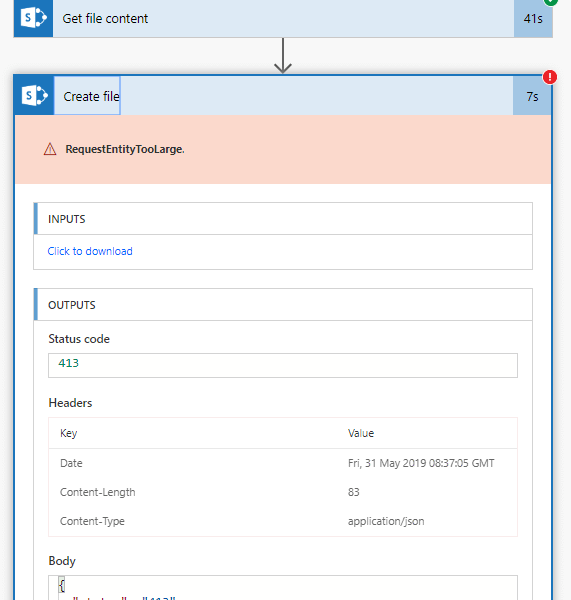 Copy large files with Power Automate