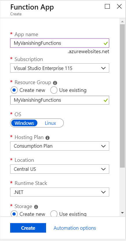 A Function App in Azure