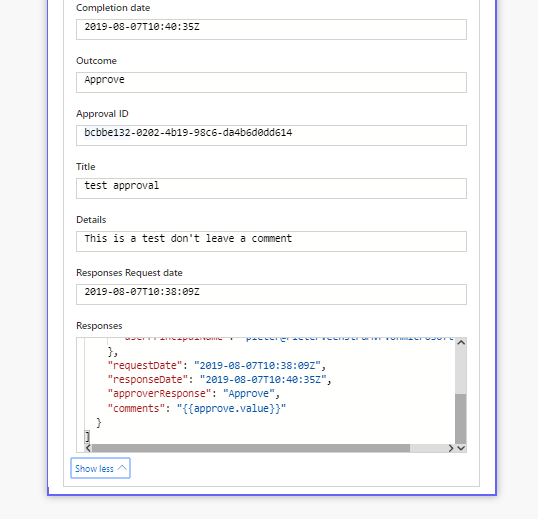 Output with token