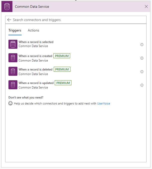 Common Data Service Triggers