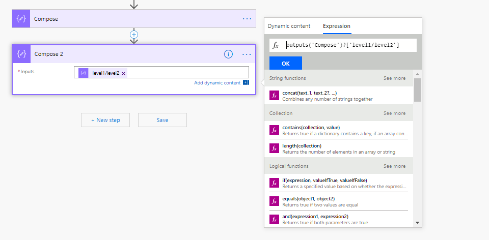 Showing query json syntax